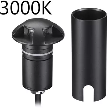 Встраиваемый круглый грунтовый светильник Odeon Light Wald 6662/3GL3 черный/металл IP67 LED 3W 4000K 12V/24V