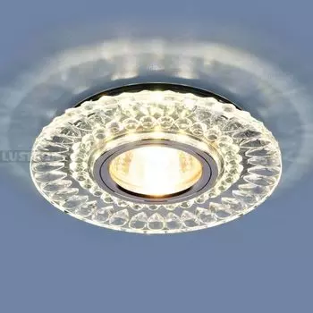 Встраиваемый светильник 2197 CL/SL прозрачный/серебро Elektrostandard 2197-2198 MR16