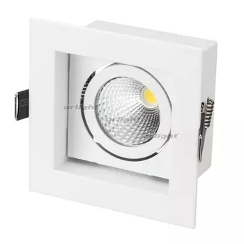 Светильник встраиваемый LED CL-KARDAN-S102x102-9W Warm (WH, 38 deg) (Arlight, IP20 Металл, 3 года) 024137