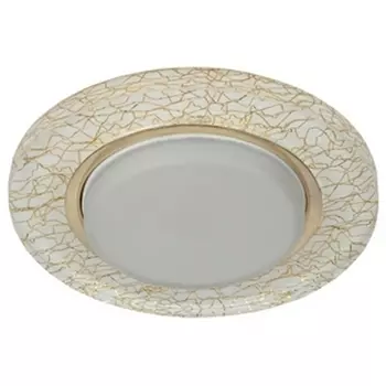 Встраиваемый светильник круглый DK80 WH/GD ЭРА