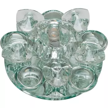 Встраиваемый светильник DLS-F123 GLASSY/CLEAR Fametto Fiore G4