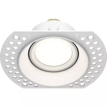 Встраиваемый светильник круглый под гипсокартон Dot GU10 1x50Вт Maytoni Technical DL042-01-RD-W