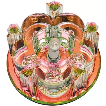 Встраиваемый светильник DLS-F122 COLOUR/CLEAR Fametto Fiore G4 с розой