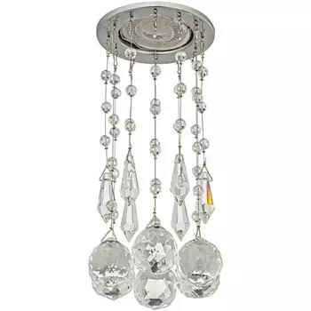 Встраиваемый светильник круглый хрустальный Dio D'Arte Osimo Nickel Osimo GU10.5.14.8.120 N