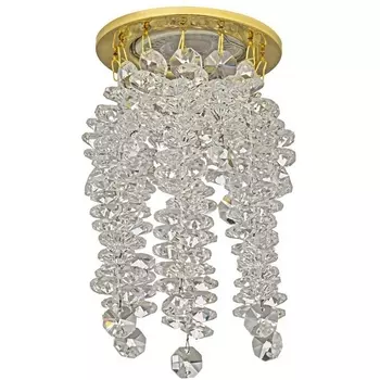 Встраиваемый светильник круглый хрустальный Dio D'Arte Osimo Gold Osimo GU10.5.14.8.101 G