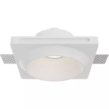Встраиваемый светильник круглый под гипсокартон Maytoni Gyps Modern DL124-GU10-01-TRS-W