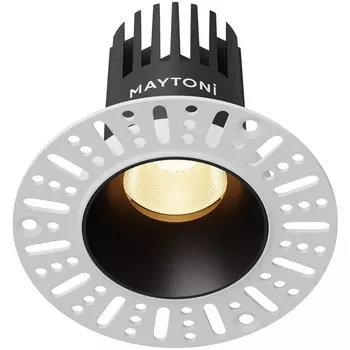 Встраиваемый светильник круглый под гипсокартон светодиодный Maytoni Dip DL119-10W-2.7K-TRS-B