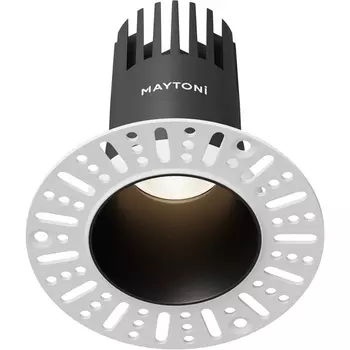 Встраиваемый светильник круглый под гипсокартон светодиодный Maytoni Dip DL120-10W-4K-TRS-B