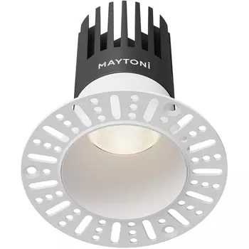 Встраиваемый светильник круглый под гипсокартон светодиодный Maytoni Dip DL122-15W-4K-TRS-W