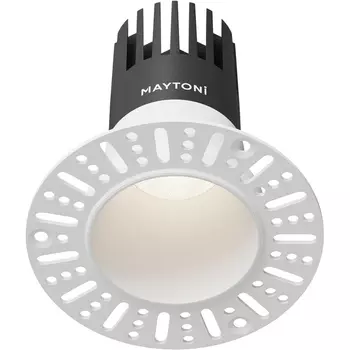 Встраиваемый светильник круглый под гипсокартон светодиодный Maytoni Dip DL120-10W-4K-TRS-W