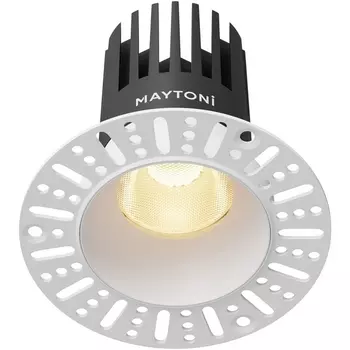 Встраиваемый светильник круглый под гипсокартон светодиодный Maytoni Dip DL121-15W-2.7K-TRS-W