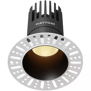Встраиваемый светильник круглый под гипсокартон светодиодный Maytoni Dip DL122-15W-2.7K-TRS-B