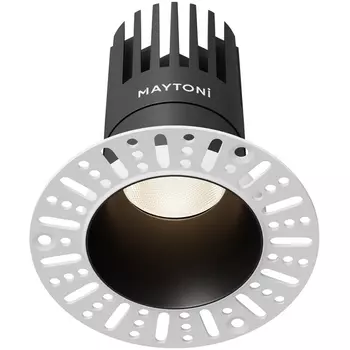 Встраиваемый светильник круглый под гипсокартон светодиодный Maytoni Dip DL122-15W-4K-TRS-B