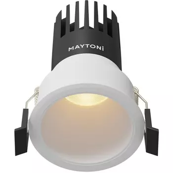 Встраиваемый светильник круглый светодиодный Maytoni Dip DL116-10W-2.7K-W