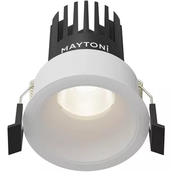 Встраиваемый светильник круглый светодиодный Maytoni Dip DL115-10W-4K-W