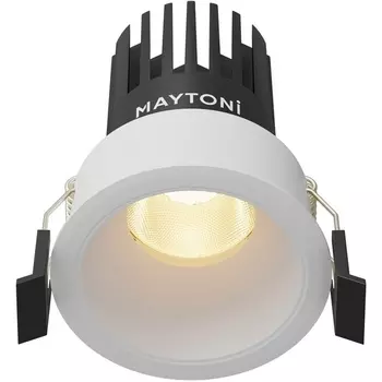 Встраиваемый светильник круглый светодиодный Maytoni Dip DL115-10W-2.7K-W
