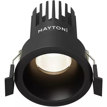 Встраиваемый светильник круглый светодиодный Maytoni Dip DL115-10W-4K-B
