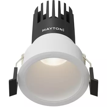 Встраиваемый светильник круглый светодиодный Maytoni Dip DL116-10W-4K-W