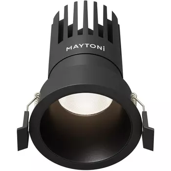 Встраиваемый светильник круглый светодиодный Maytoni Dip DL118-15W-4K-B