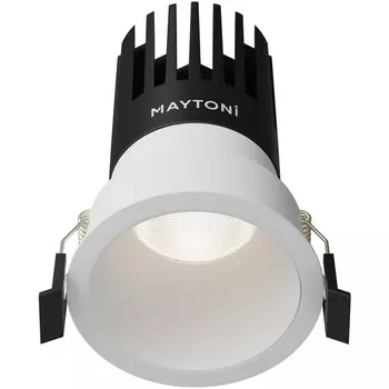 Встраиваемый светильник круглый светодиодный Maytoni Dip DL118-15W-4K-W