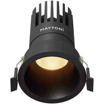 Встраиваемый светильник круглый светодиодный Maytoni Dip DL118-15W-2.7K-B