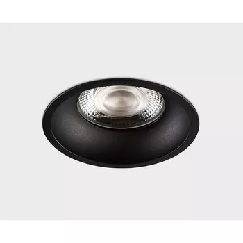 Встраиваемый светильник круглый влагостойкий светодиодный Italline IT08-8032 black 4000K