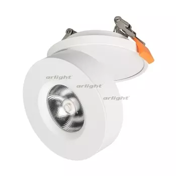 LED спот встраиваемый LGD-MONA-BUILT-R100-12W Warm3000 (WH, 24 deg) (Arlight, IP40 Металл, 3 года) 025450