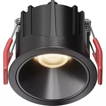 Встраиваемый светильник круглый Maytoni Alfa LED DL043-01-10W3K-RD-B-1