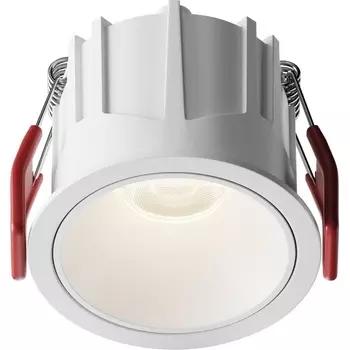 Встраиваемый светильник круглый Maytoni Alfa LED DL043-01-10W4K-RD-W-1
