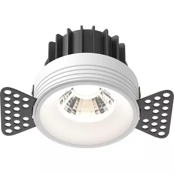 Встраиваемый светильник круглый под гипсокартон светодиодный Maytoni Round DL058-12W4K-TRS-W