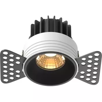 Встраиваемый светильник круглый под гипсокартон светодиодный Maytoni Round DL058-7W2.7K-TRS-B