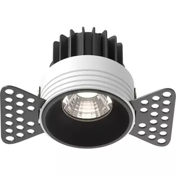 Встраиваемый светильник круглый под гипсокартон светодиодный Maytoni Round DL058-7W4K-TRS-B