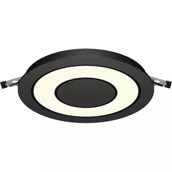 Встраиваемый светильник круглый светодиодный Maytoni Vector DL102-12W3K-B