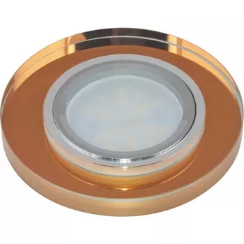 Встраиваемый светильник круглый DLS-P106 GU5.3 CHROME/BRONZE Fametto Peonia