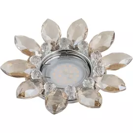 Встраиваемый светильник DLS-P112 GU5.3 CHROME/COGNAC+CLEAR Fametto Peonia