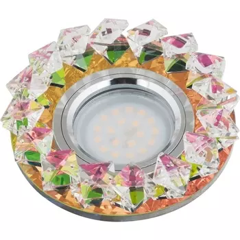 Встраиваемый светильник DLS-P117 GU5.3 CHROME/COLOR Fametto Peonia