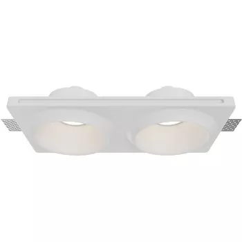 Встраиваемый светильник под гипсокартон Maytoni Gyps Modern DL124-GU10-02-TRS-W