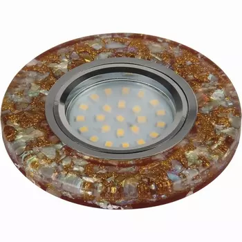 Встраиваемый светильник со светодиодной подсветкой DLS-L103 GU5.3 CHROME/BROWN Fametto Luciole