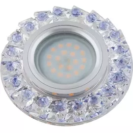 Встраиваемый светильник со светодиодной подсветкой DLS-L120 GU5.3 CHROME/CLEAR+PURPLE Fametto Luciole