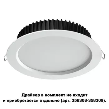 Встраиваемый светильник светодиодный диммируемый IP44 Novotech Drum 358304