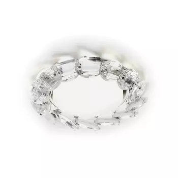 Встраиваемый светильник круглый хрустальный светодиодный Ambrella GX53 SPOT G201