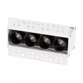 Светильник линейный встраиваемый LED MS-ORIENT-BUILT-TRIMLESS-TC-S38x127-10W Warm3000 (WH-BK, 30 deg, 230V) (Arlight, IP20 Металл, 5 лет) 031924