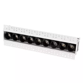 Светильник линейный встраиваемый LED MS-ORIENT-BUILT-TRIMLESS-TC-S38x277-20W Warm3000 (WH-BK, 30 deg, 230V) (Arlight, IP20 Металл, 5 лет) 031926