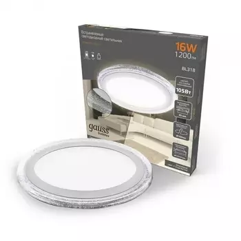 Встраиваемый светильник круглый светодиодный с регулировкой яркости Gauss Bubbles BL318