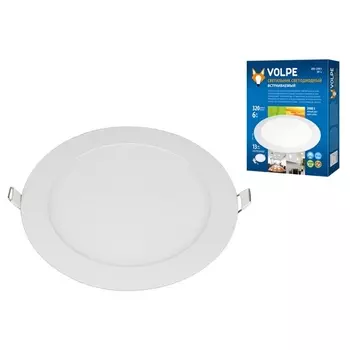 Встраиваемый светильник светодиодный ULP-Q203 R120-6W/WW Volpe WHITE