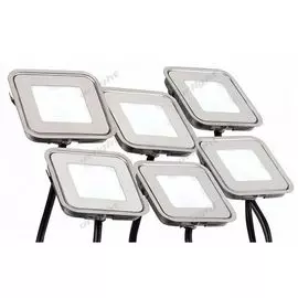 Набор встраиваемых светильников KT-S-6x0.6W LED Warm White 12V (квадрат) (IP67 Металл) 018234 (Arlight)