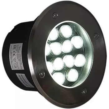Встраиваемый круглый светильник уличный IP65 светодиодный Reluce 09403-0.7-001U LED12W WH