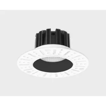Встраиваемый светодиодный светильник круглый под гипсокартон влагостойкий Italline IT02-028 black 3000K
