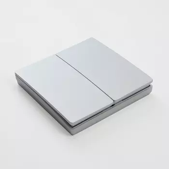 Выключатель беспроводной Feron TM82 41720 500W, двухклавишный, серебро