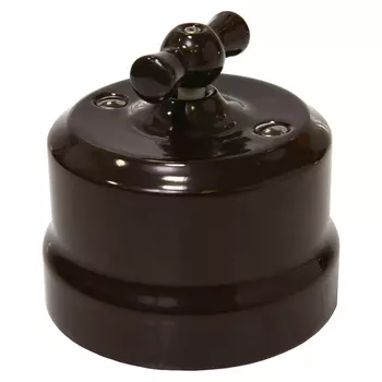 Выключатель двойной цвет коричневый Lindas 34112